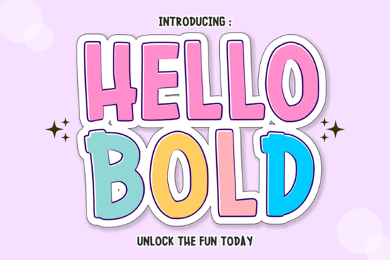 Hello Bold Font